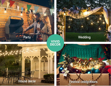 50PCS 51m Festoon String Lights Christmas Wedding Party Waterproof Outdoor-1
